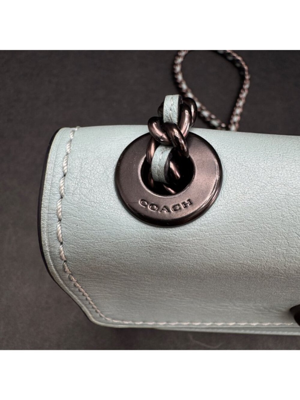 Coach Parker Light Blue Shoulder Bag Crossbody Purse - Picture 12 of 15